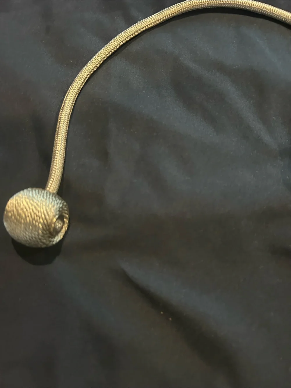 Silver Curtain Tiebacks with Decorative Knots